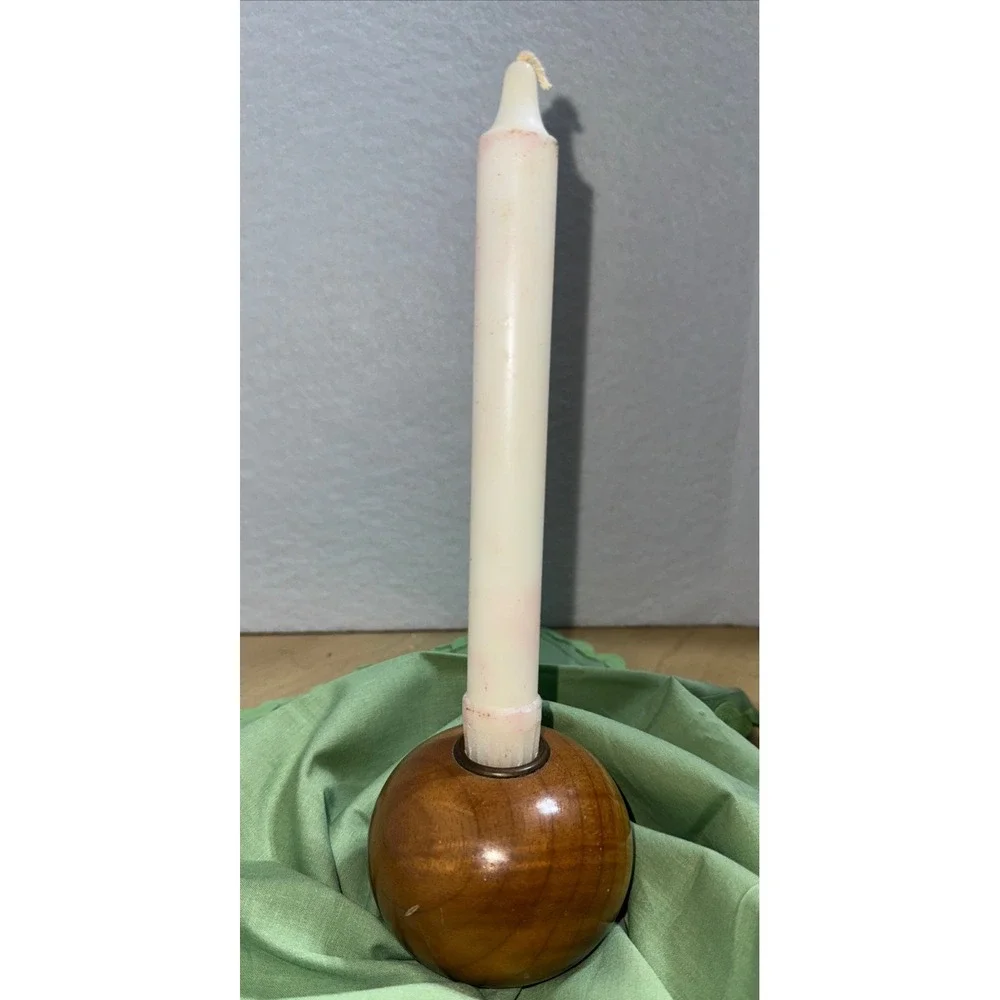 Myrtlewood Taper Candlestick Holder Myrtle Craft Studios - Picture 1 of 6
